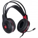 Fone De Ouvido Headset Gamer Lugh Led Vermelho Usb Com Microfone Flexivel - Gh300